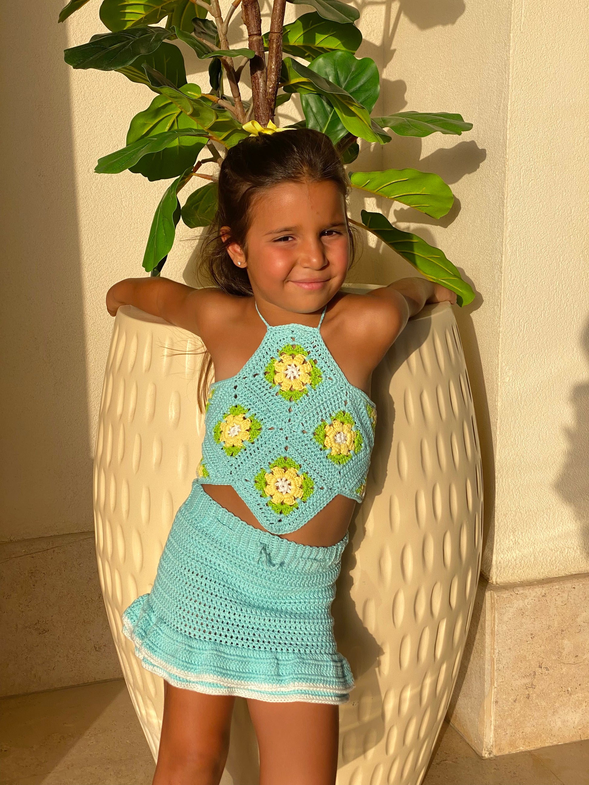 "Seafoam Ruffle Set"