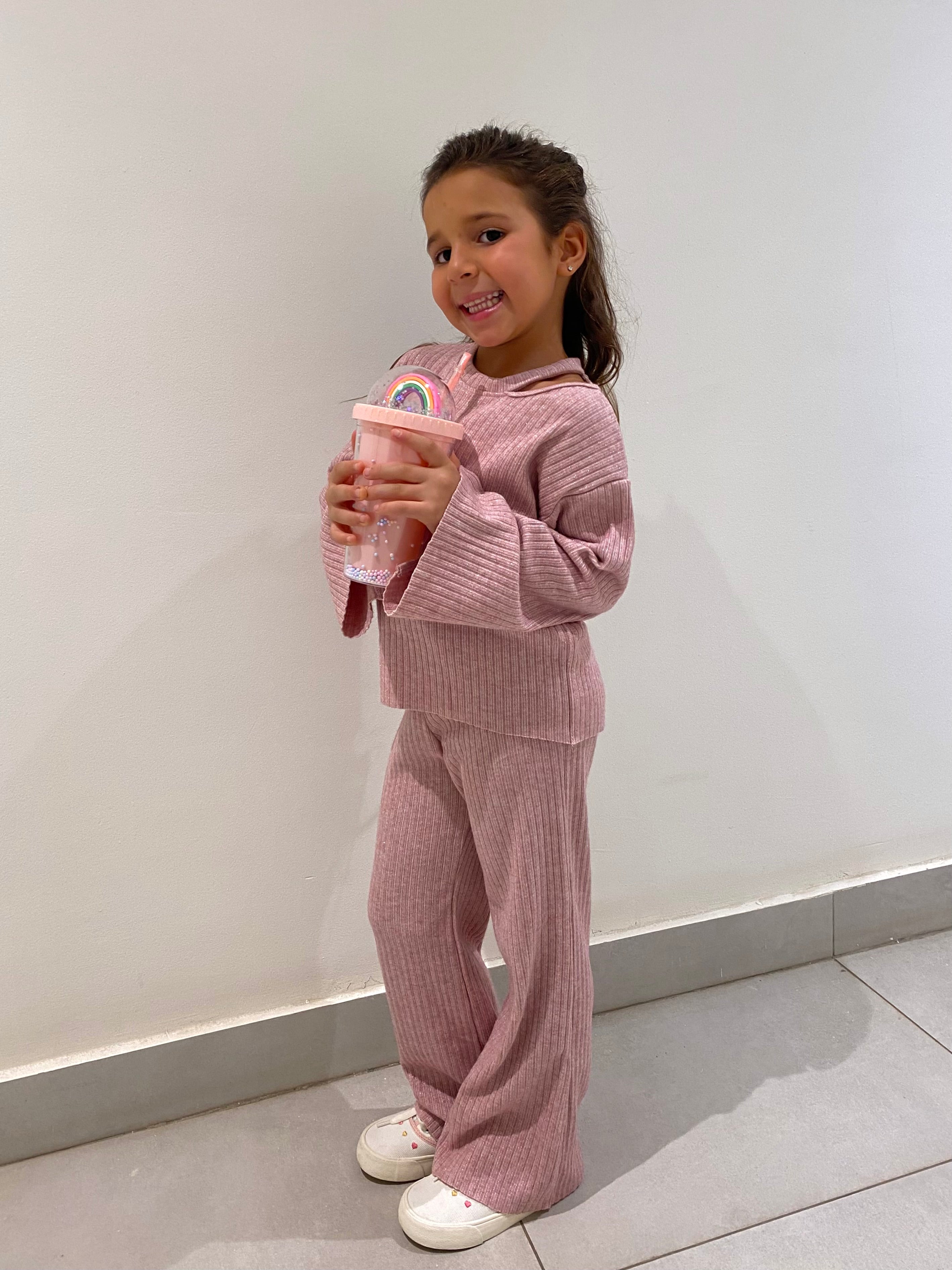 "Knit Shimmery Cut-Out Set"