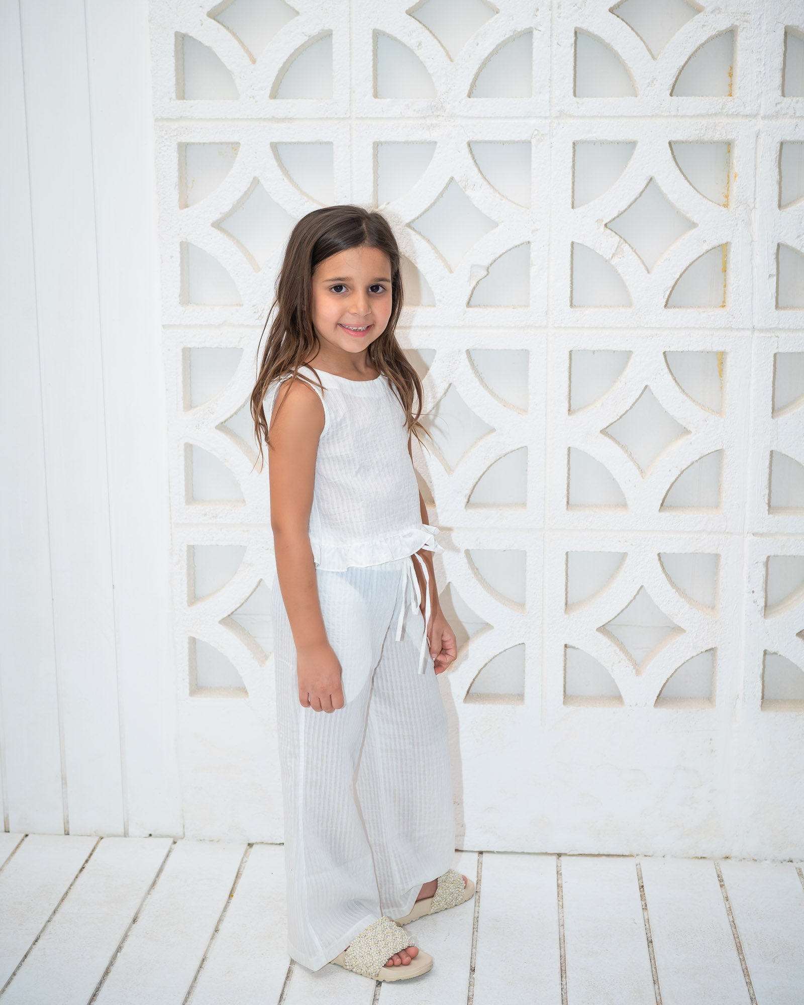 "White Ruffled Set"-Kids