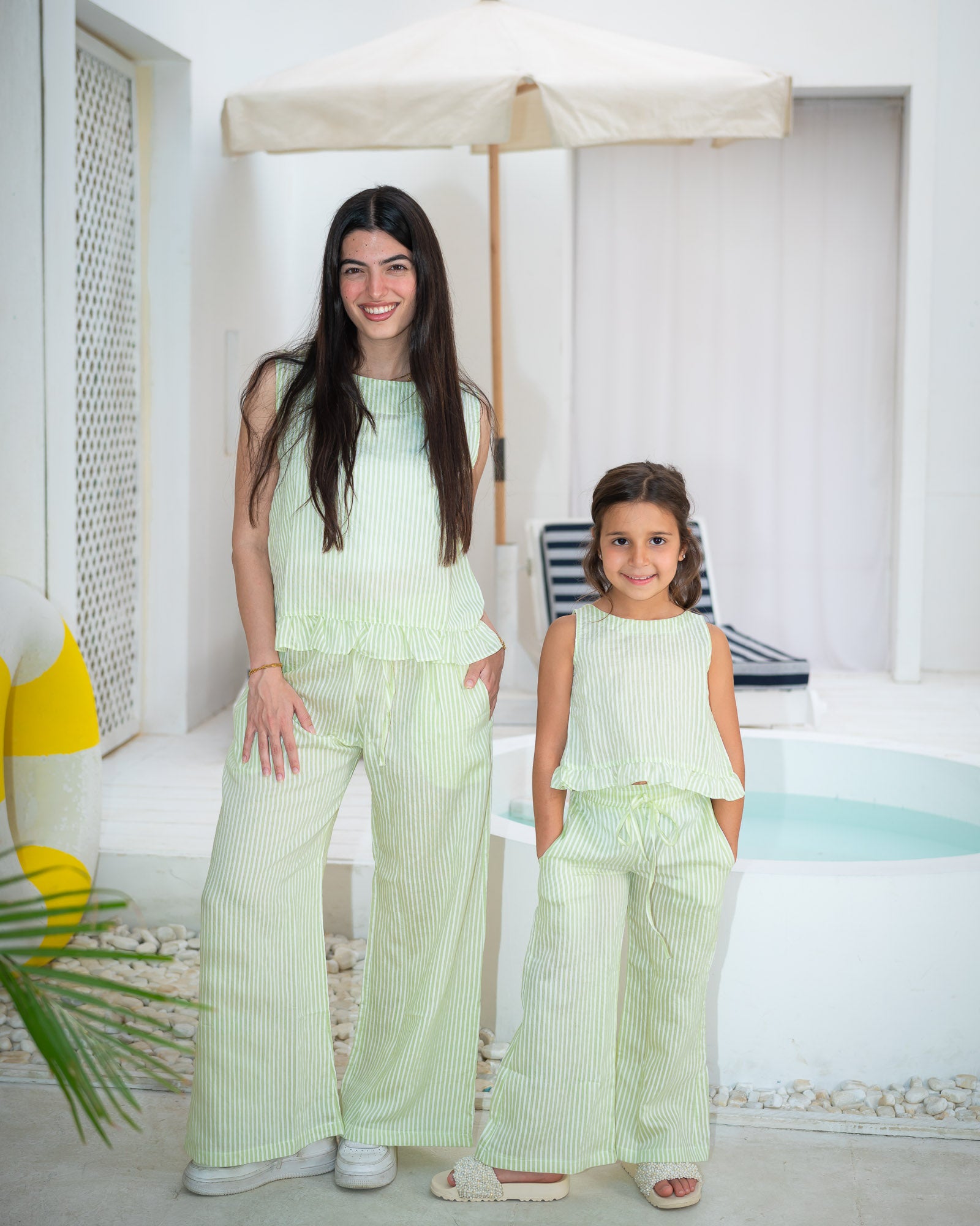"Mint-Green Ruffled Set-Adults"