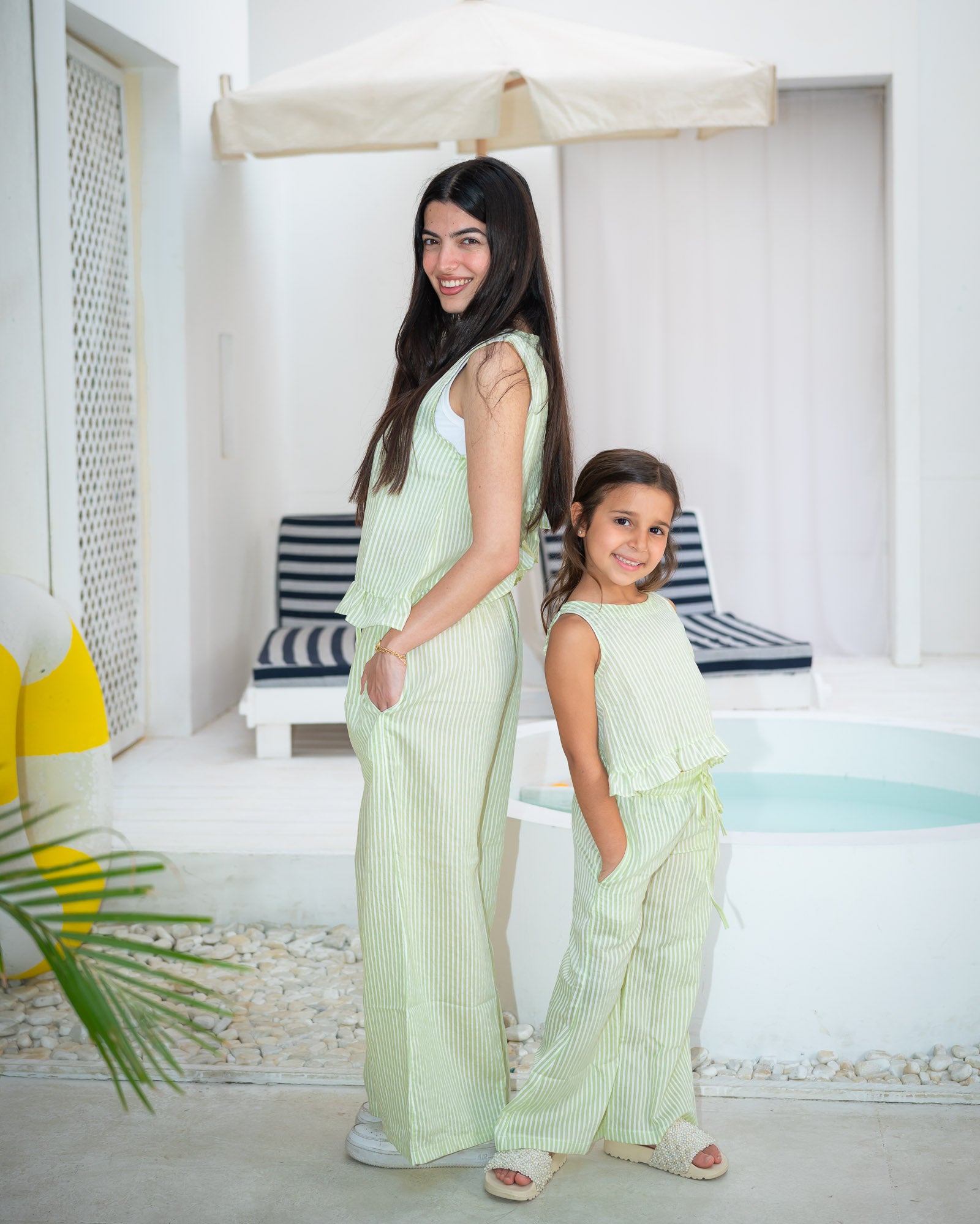 "Mint-Green Ruffled Set-Adults"
