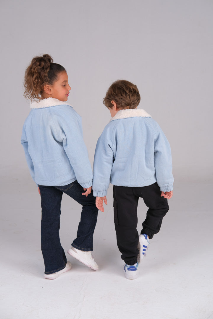 "Bomber Faux Padded Fleeced Jacket" - HOPI