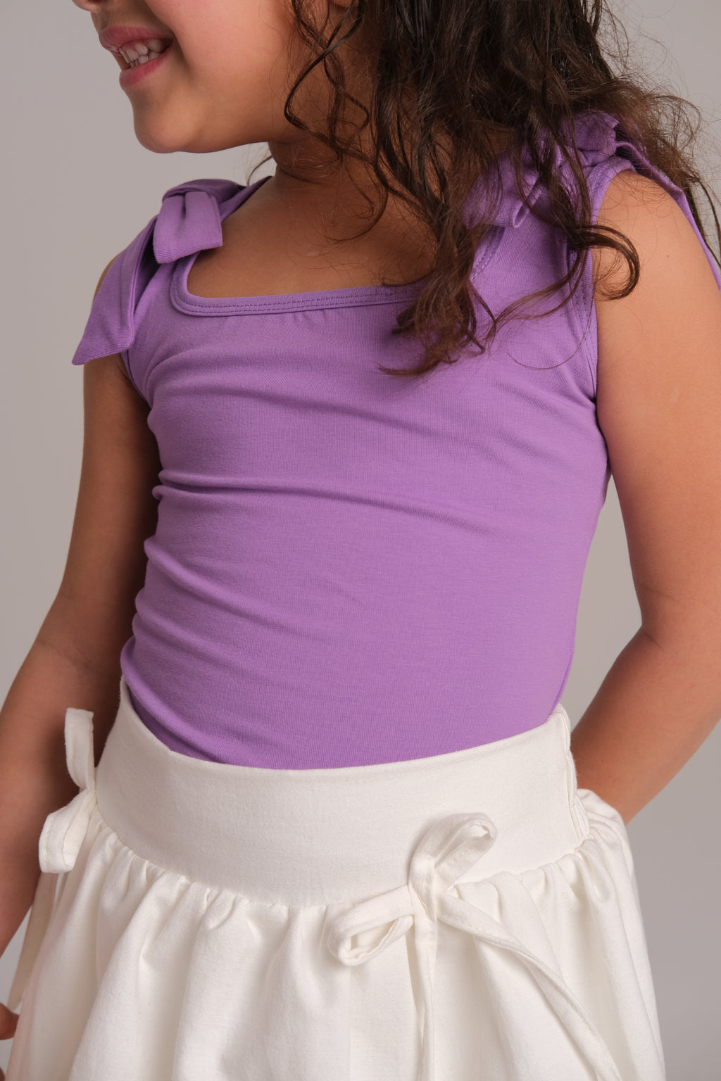 "Purple Bow Tie Top"