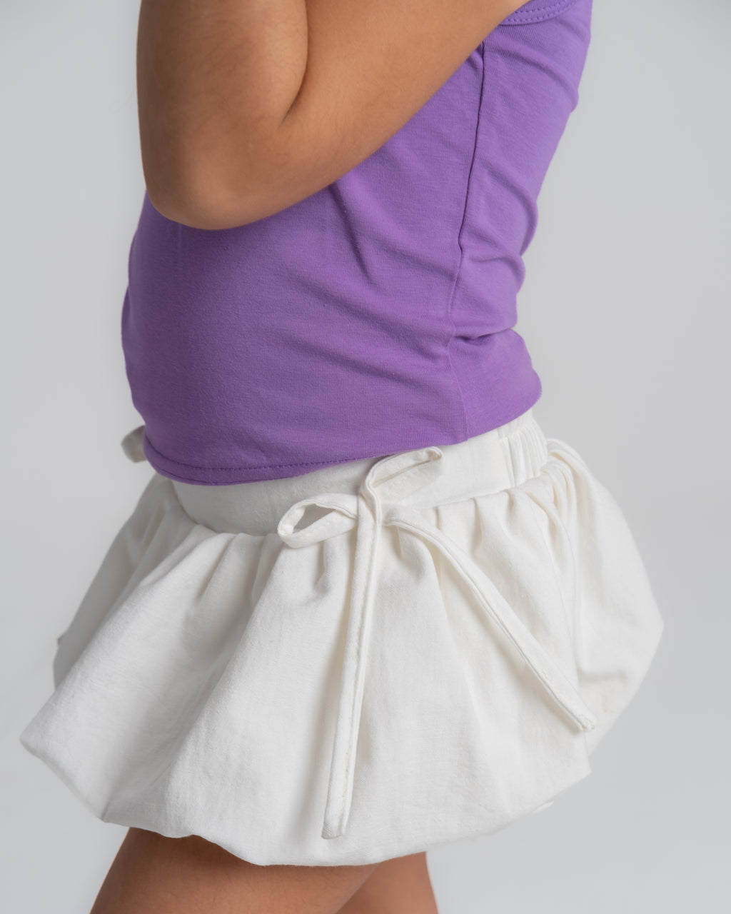 "White Balloon Skirt"