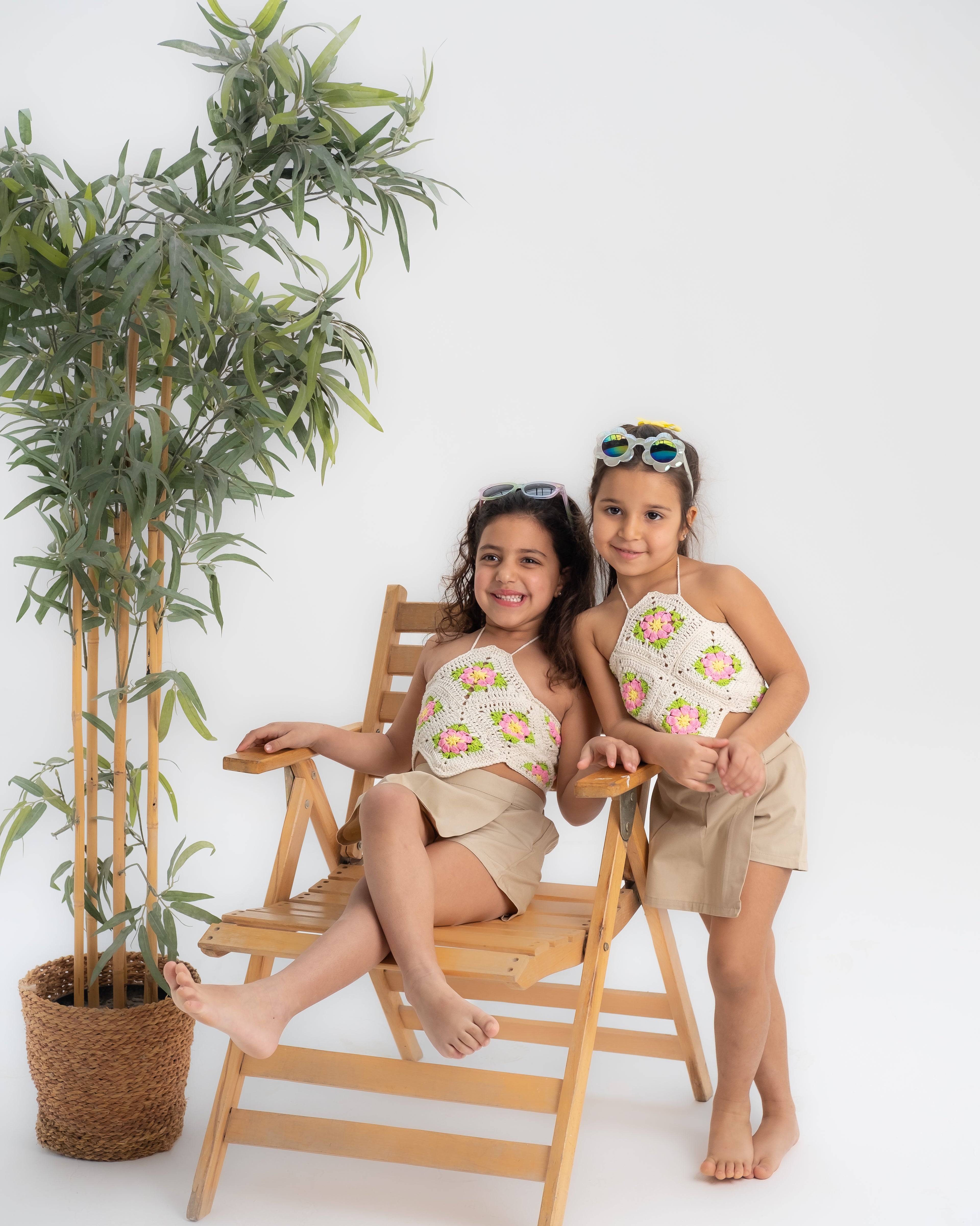 "Off-White Floral Crochet Top" - HOPI