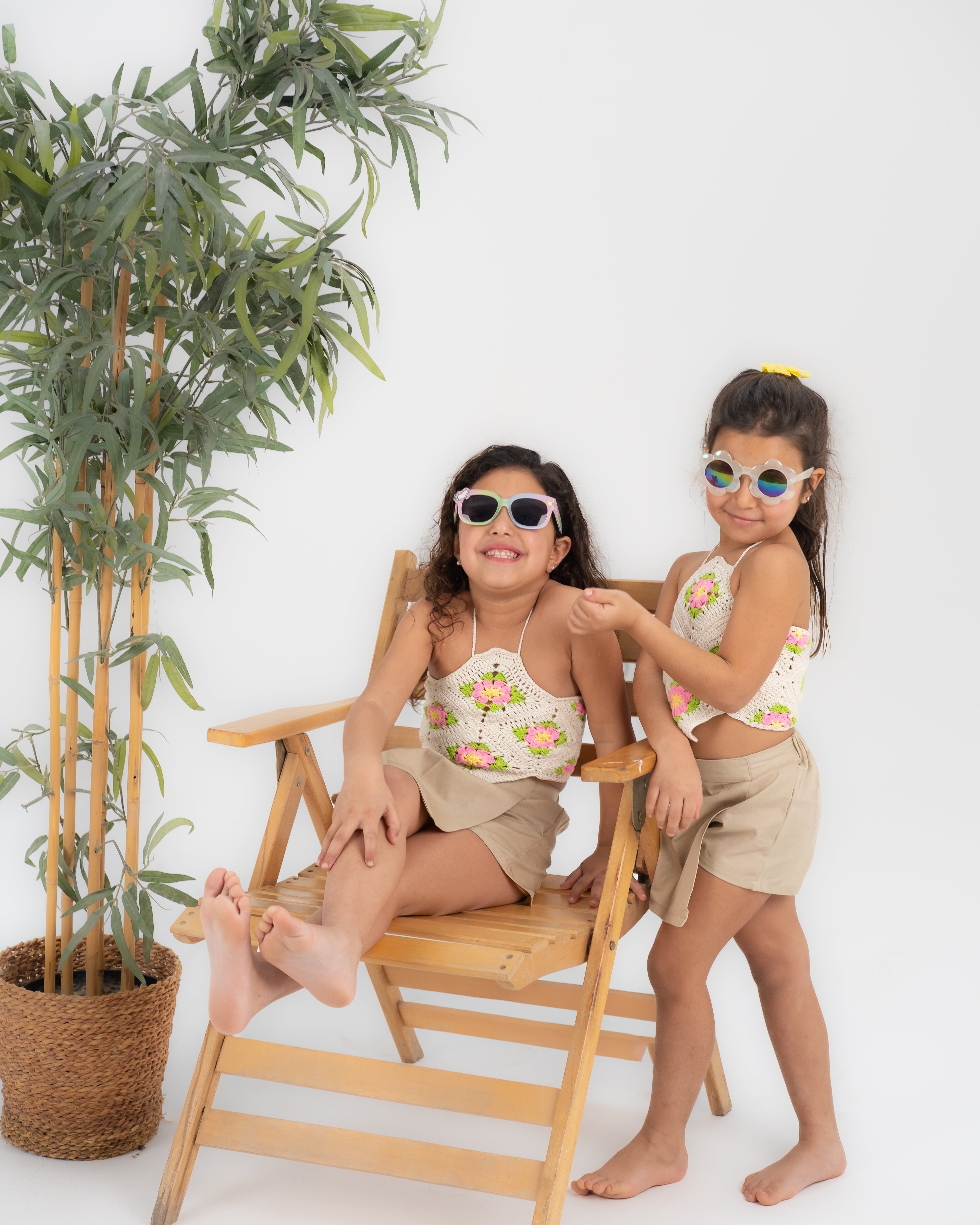 "Off-White Floral Crochet Top" - HOPI