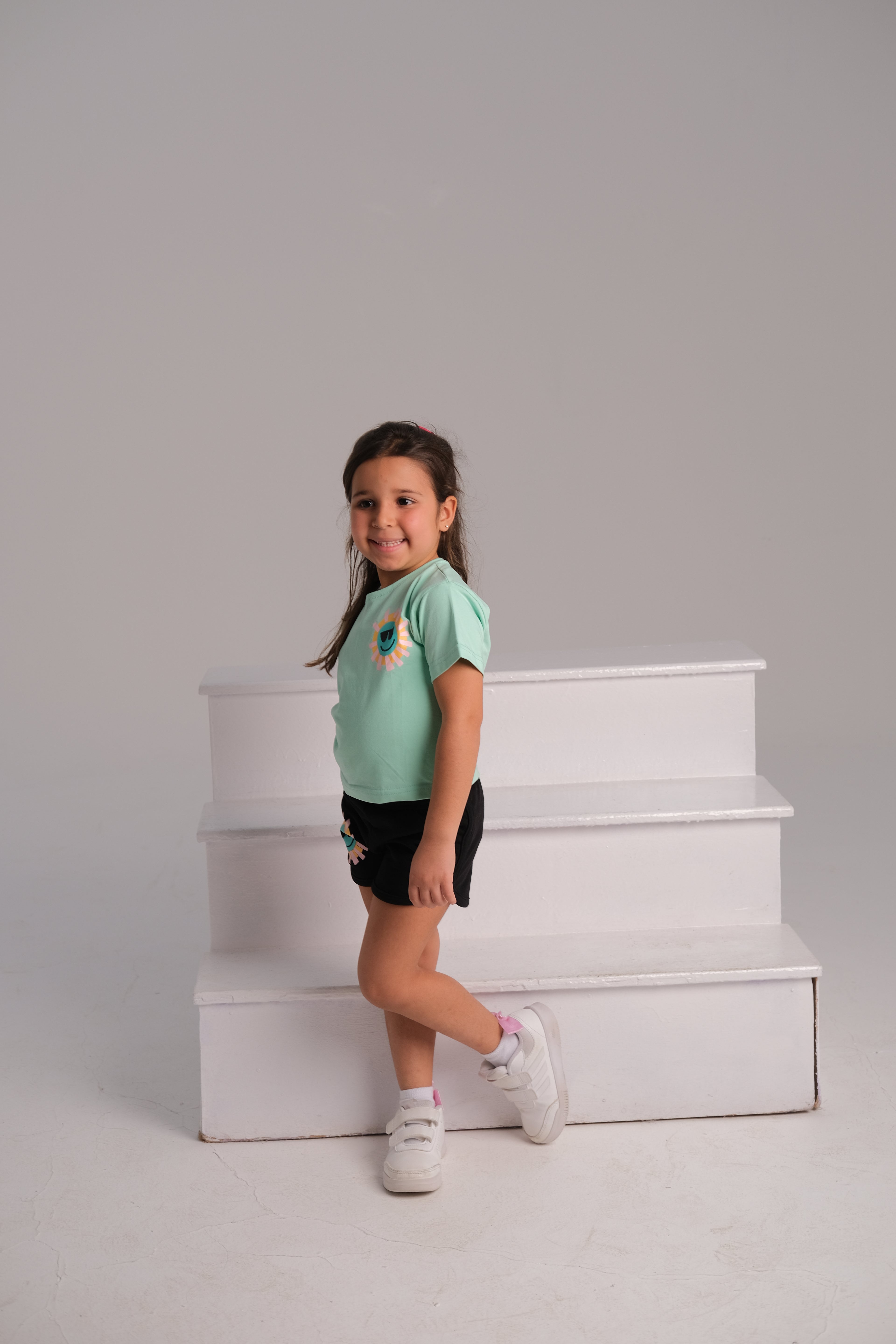 "Smiley Sunflower Mint/Black Set" - HOPI