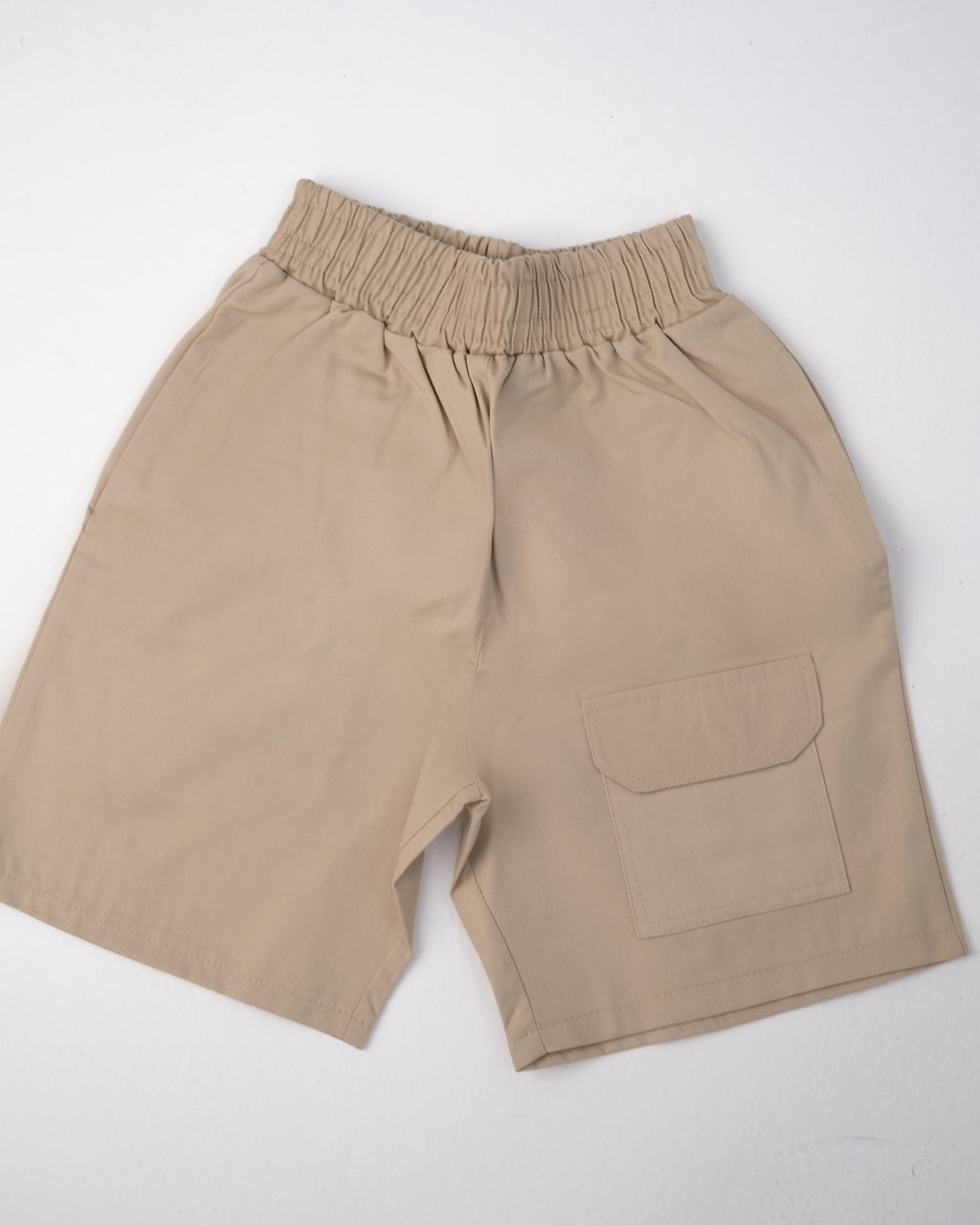"Beige Gabardine Shorts"