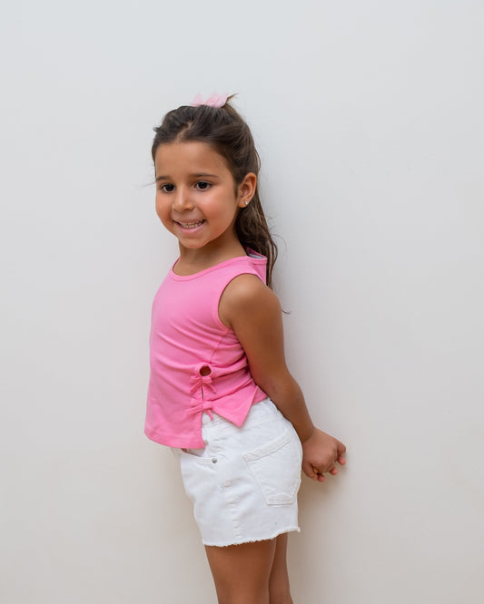 "Pink Bow Top"
