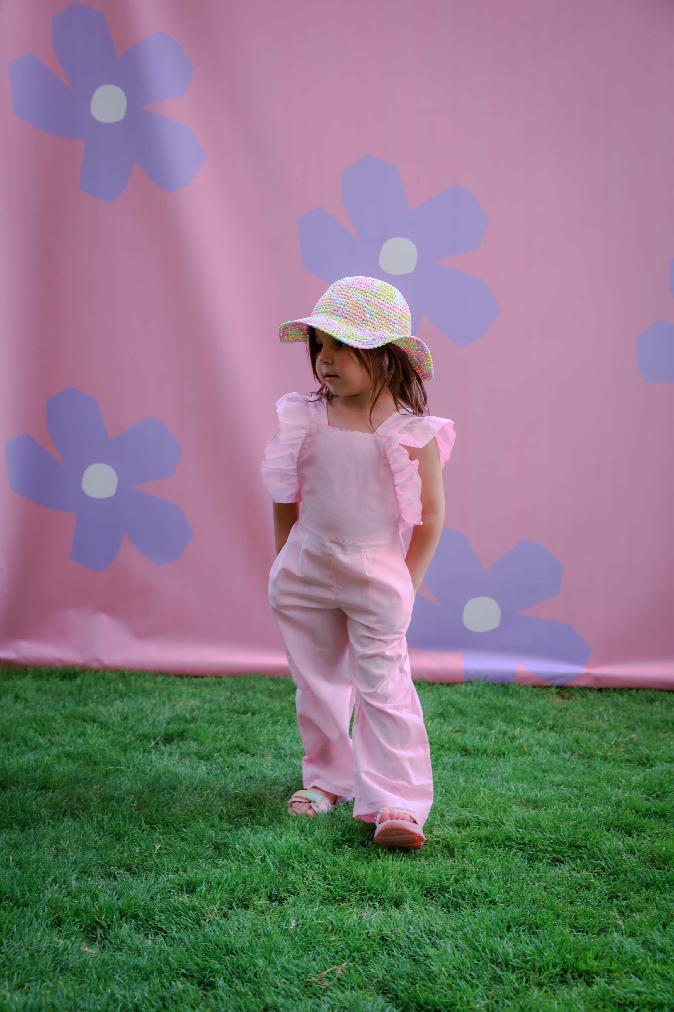 "Pink Linen Jumpsuit" - HOPI