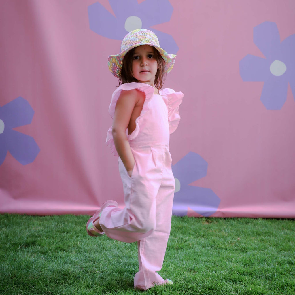 "Pink Linen Jumpsuit"