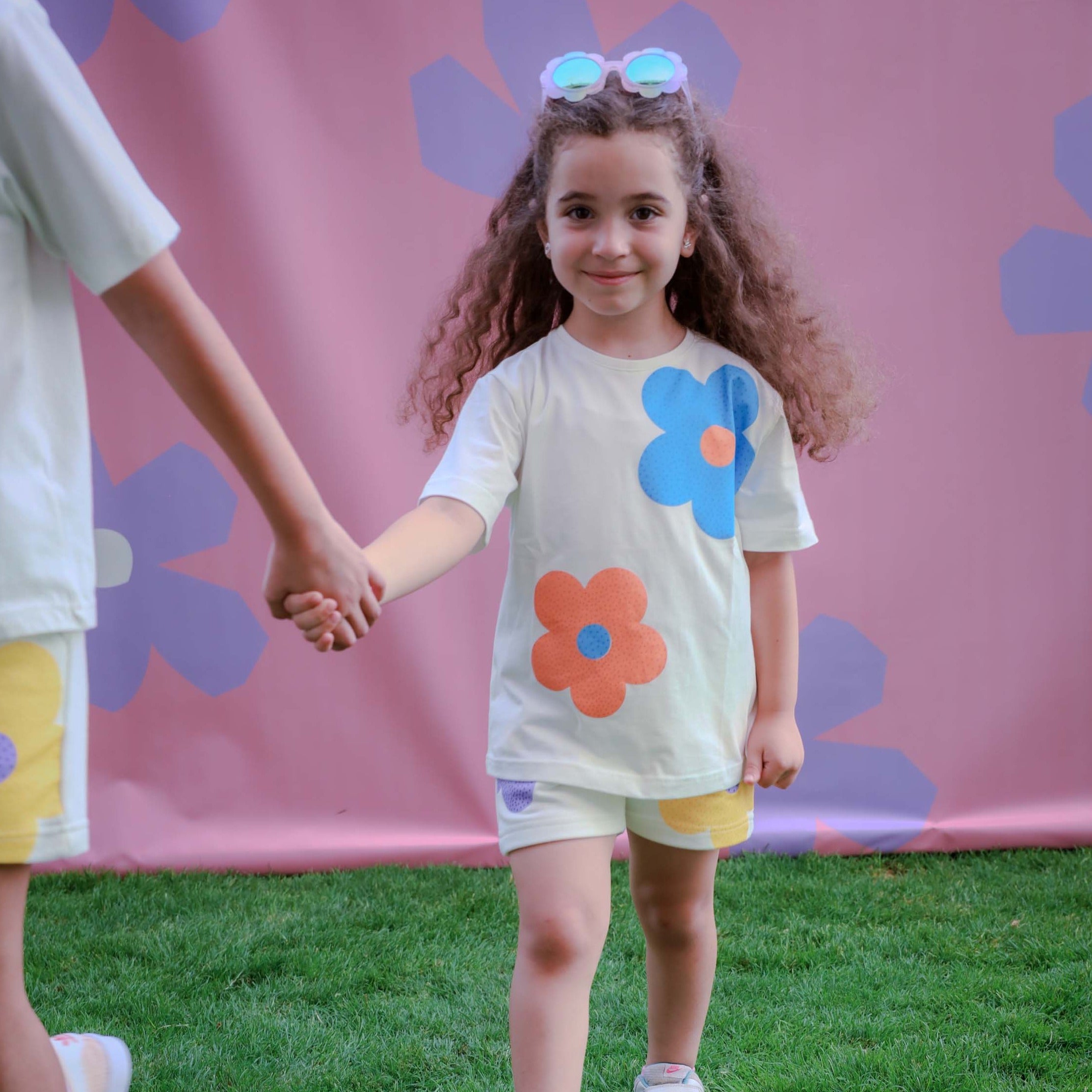 "Retro Floral Off-White Set" - HOPI