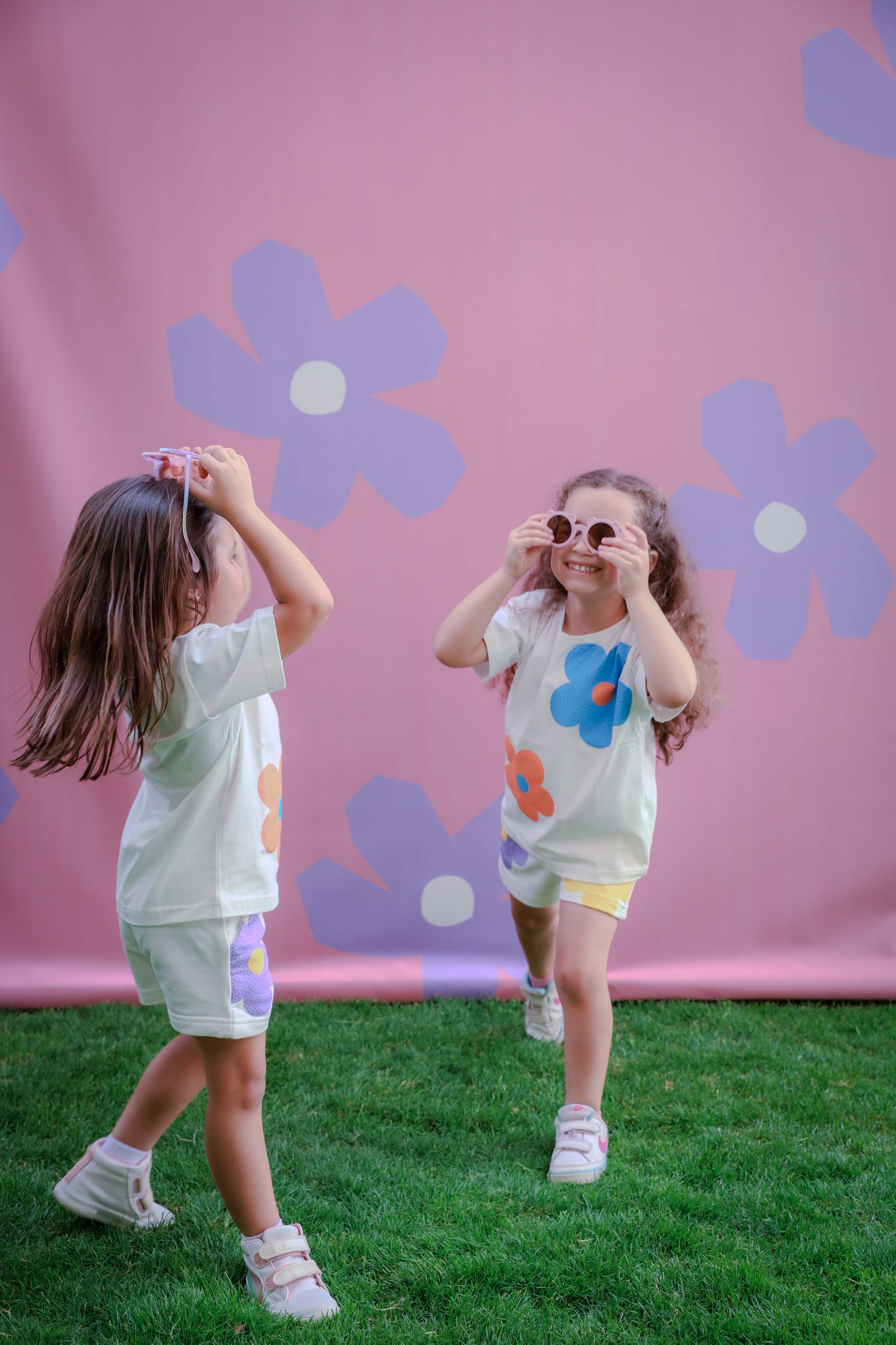 "Retro Floral Off-White Set" - HOPI